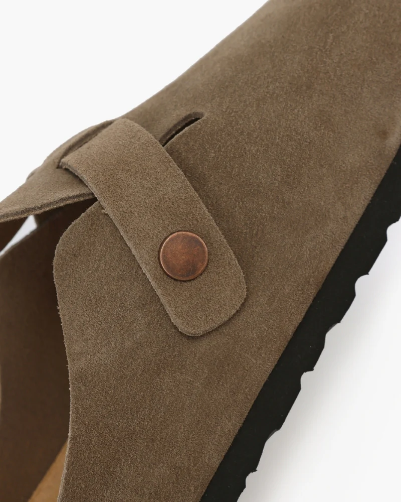 Silent Wealth Suede Clogs