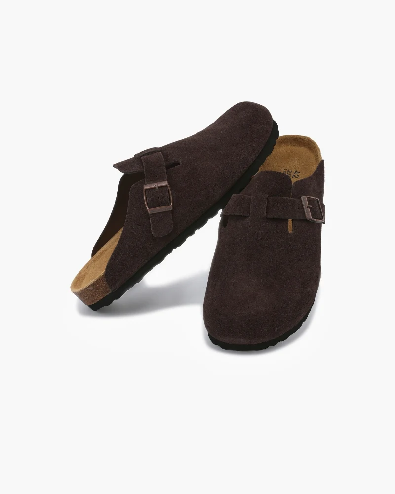 Silent Wealth Suede Clogs