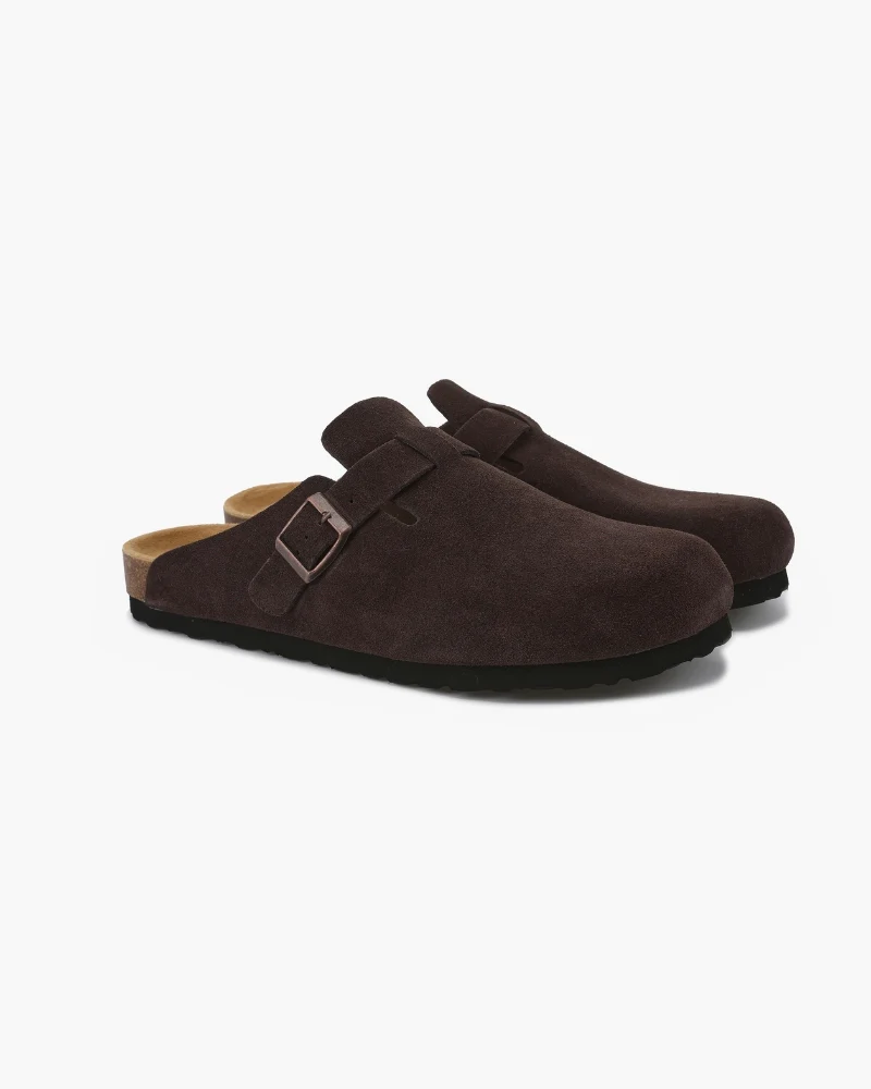 Silent Wealth Suede Clogs