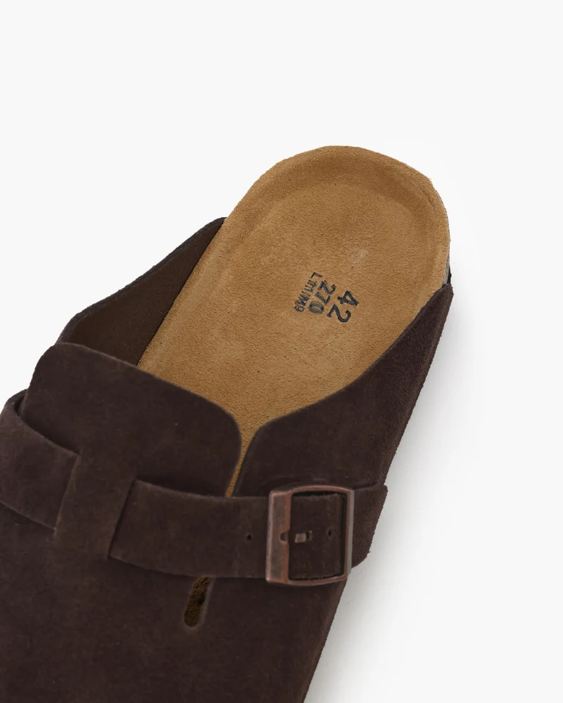 Silent Wealth Suede Clogs