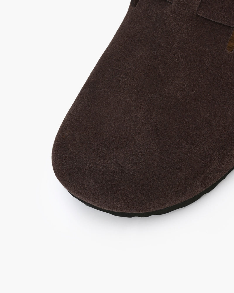 Silent Wealth Suede Clogs