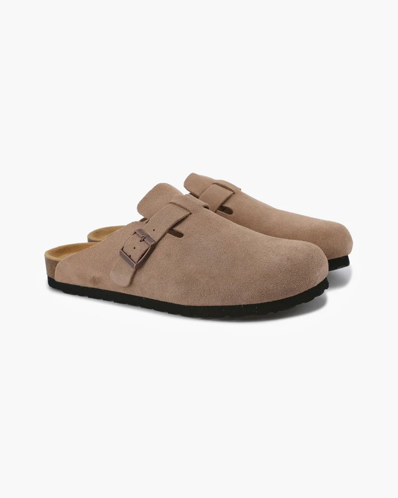 Silent Wealth Suede Clogs