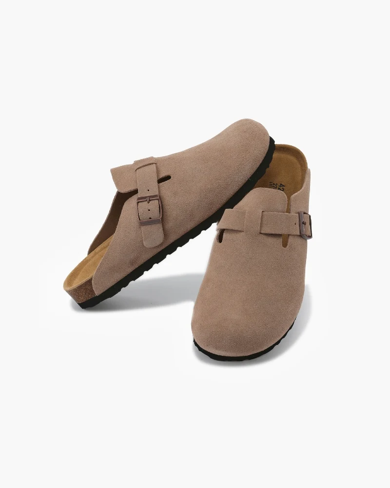 Silent Wealth Suede Clogs