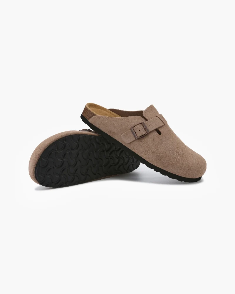 Silent Wealth Suede Clogs