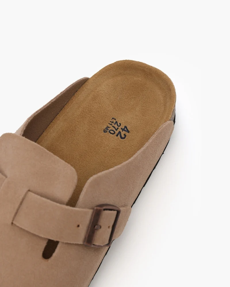 Silent Wealth Suede Clogs