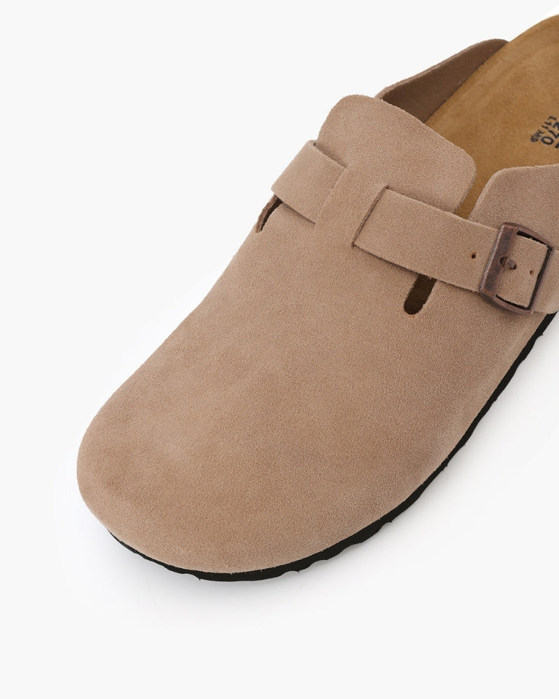 Silent Wealth Suede Clogs