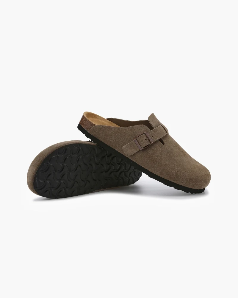 Silent Wealth Suede Clogs