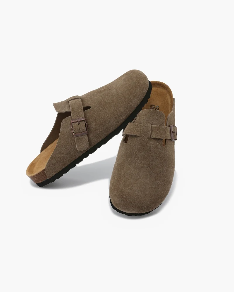 Silent Wealth Suede Clogs